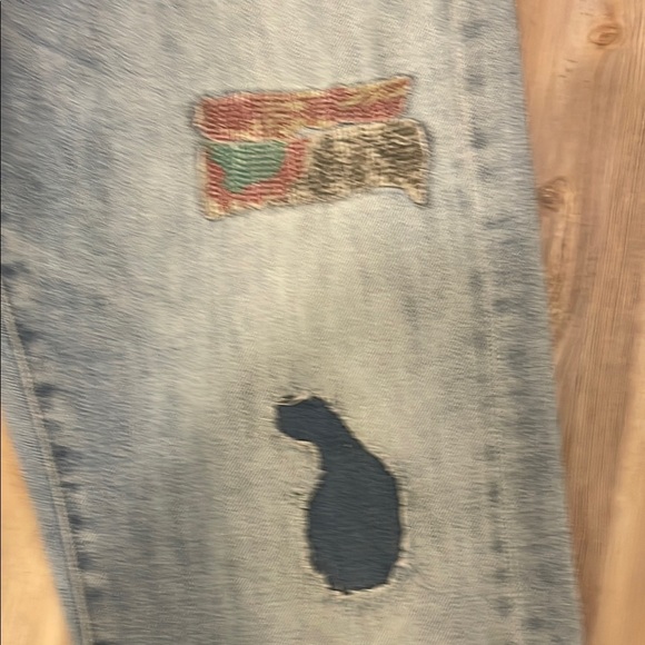 Plicro by Anthropologie Stylish Blue Distressed Jeans Size 29 - Picture 6 of 10